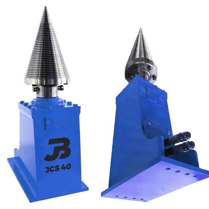 JCS 40 Hydraulic Cone Timber Splitter to fit Excavators, Telehandlers & More (65mm Round Shaft)