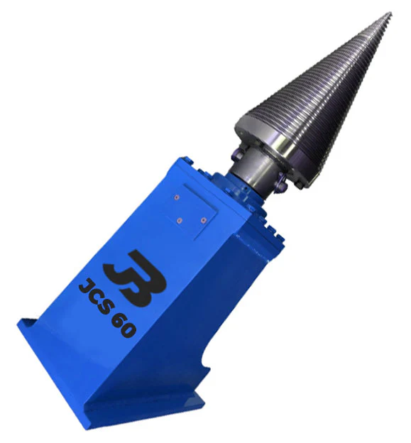 JCS 60 Hydraulic Cone Timber Splitter to fit Excavators, Telehandlers & More (75mm Square Shaft)