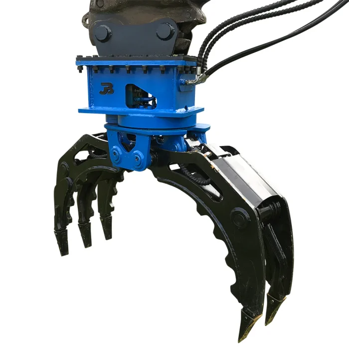 Hydraulic Rotating Excavator Rock Grapple - 6-10 Tonne