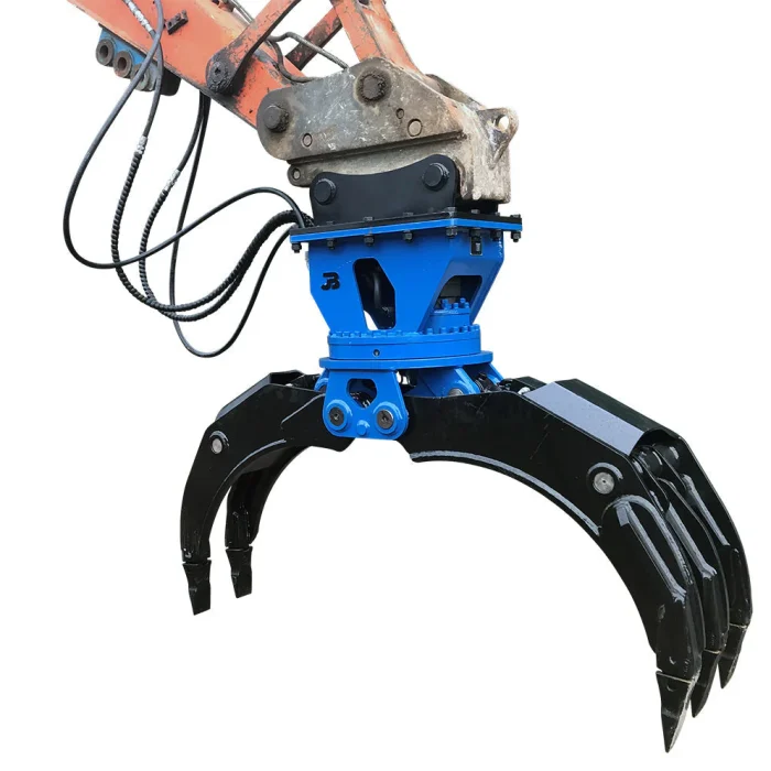 Hydraulic Rotating Excavator Rock Grapple - 10-16 Tonne